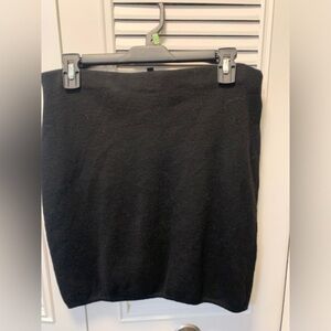 Classic Black Women's Wool Donna Karen Skirt-A241